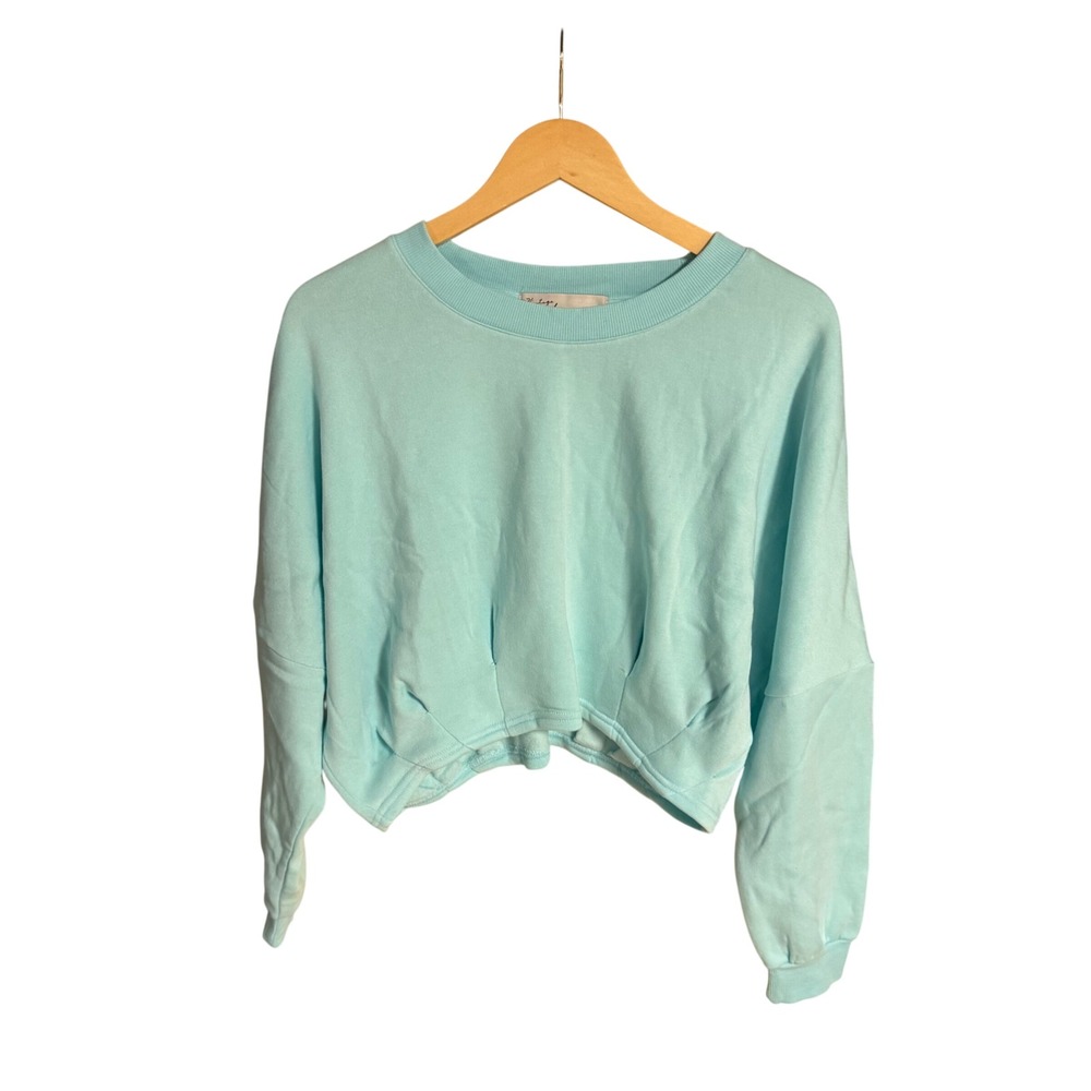 Vintage Havana Light Blue Cropped Sweatshirt Size S